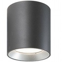 Lampada da soffitto in alluminio pressofuso con diffusore in vetro trasparente - 40W, 4240 lumen grafite