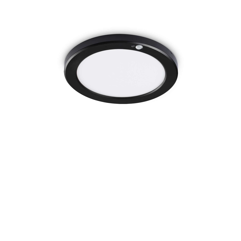 Lampada da soffitto nero D 220 x H 18 mm