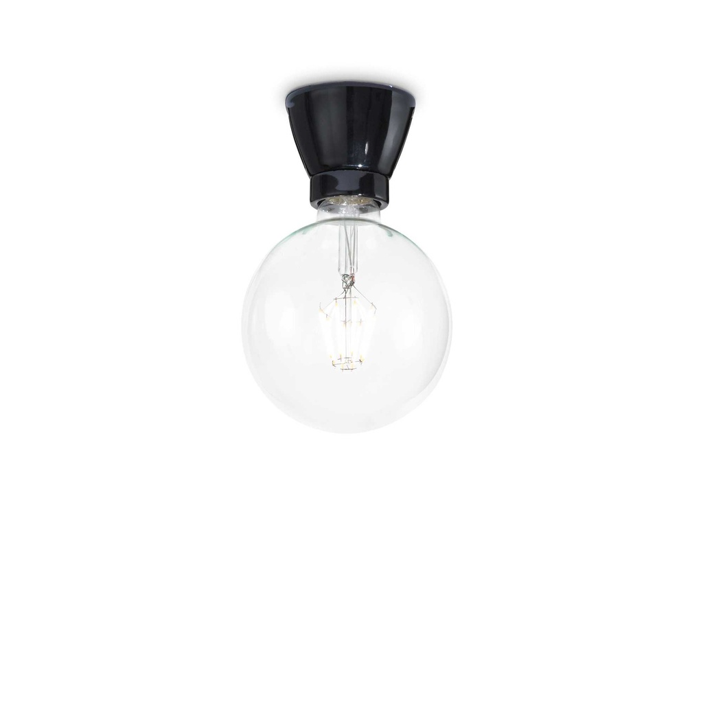Lampada da soffitto nero D 75 x H 60 mm