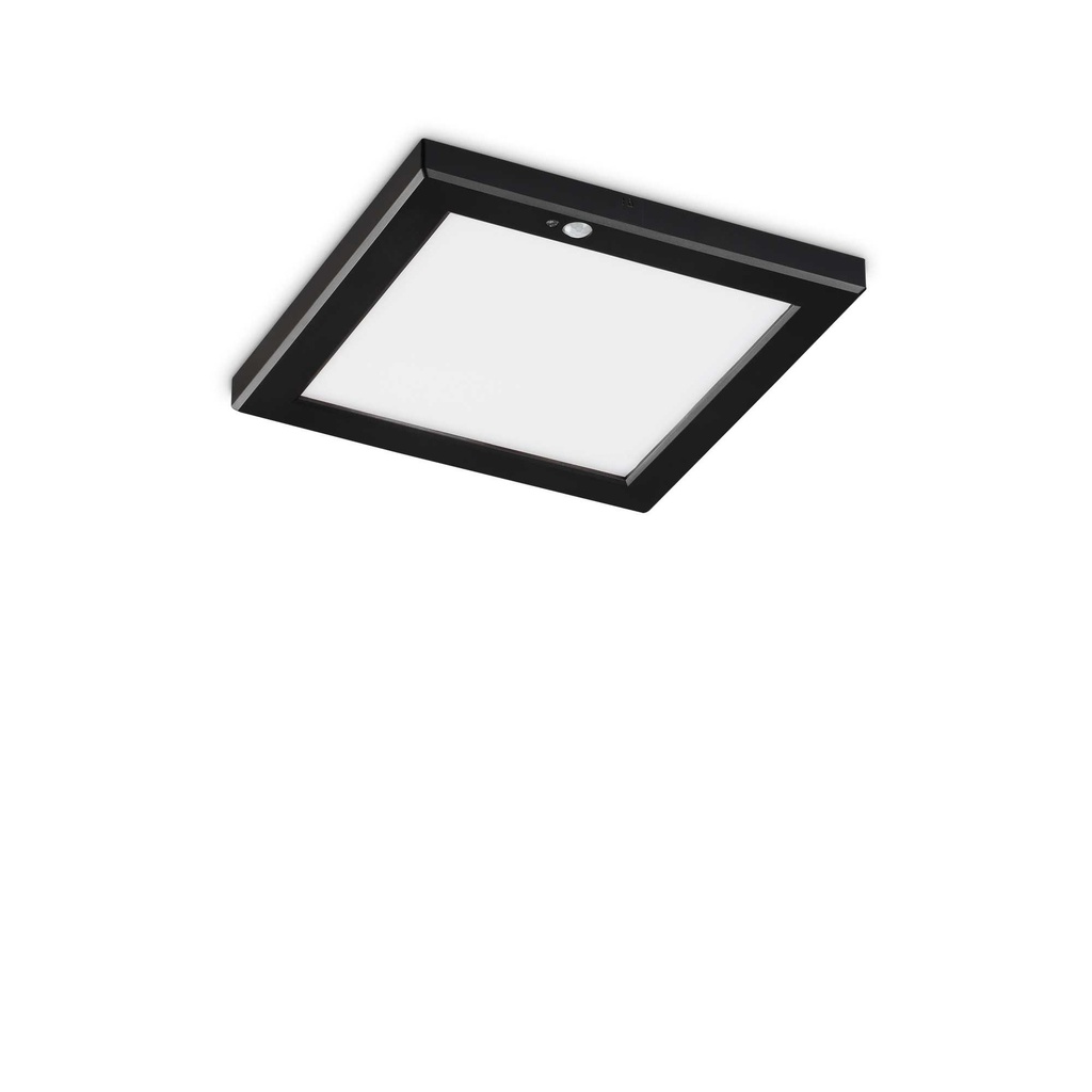 Lampada da soffitto nero L 220 x H 18 x P 220 mm