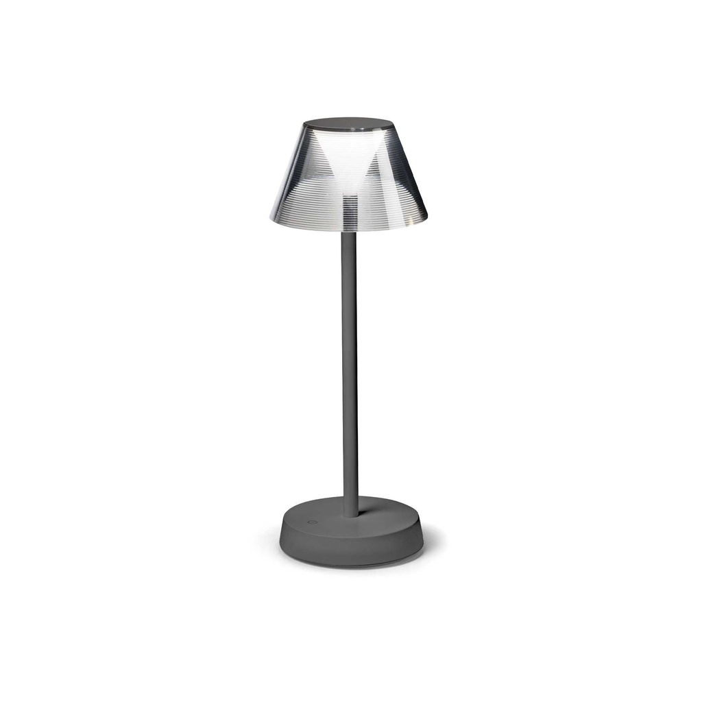 Lampada da tavolo Lolita, grigio fresco, D125xH345mm