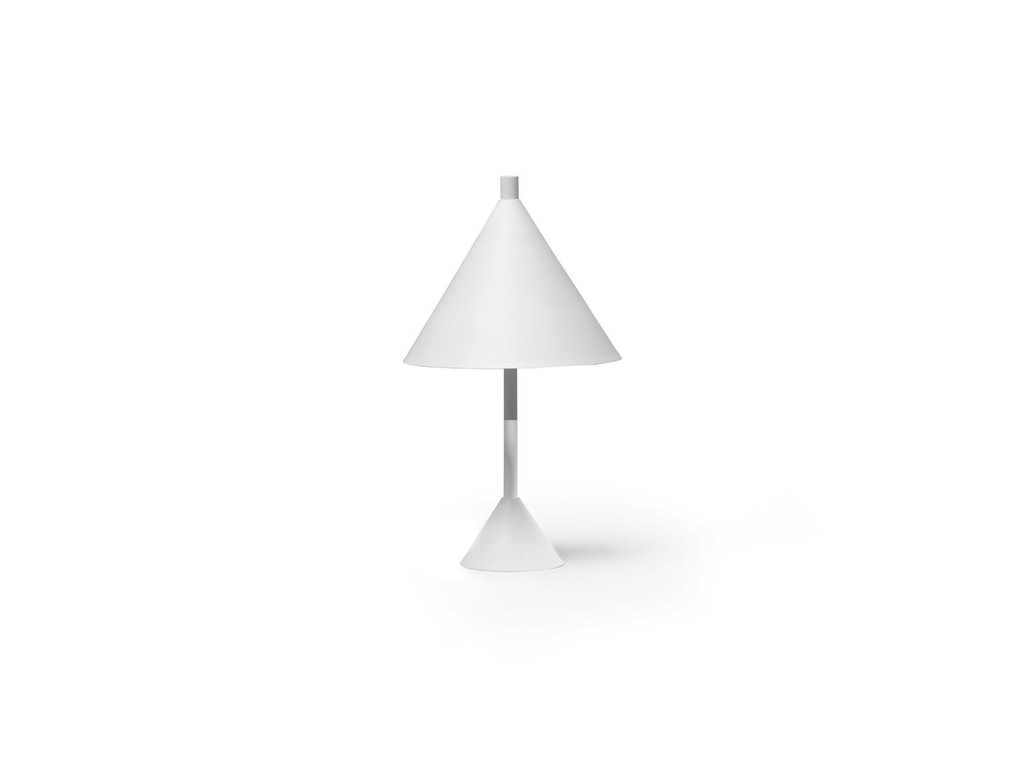 Lampada da tavolo in metallo bianco D25xD25x45h cm