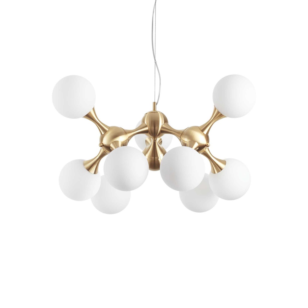 Lampada sospensione nodi ottone D800xH650-2400mm