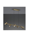 Lampadario 6 Faretti GU10 Orientabili Marley Ottone Invecchiato Trio Lighting