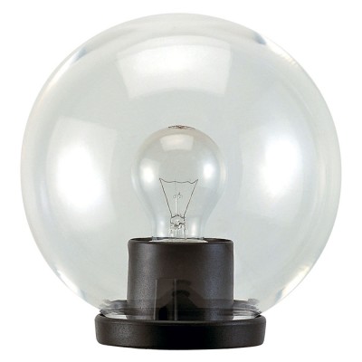 Lanterna Testa-Palo &quot;Globo&quot; 60W Max - Ø cm.25 Col. Nero - Opale -- DF 8042822