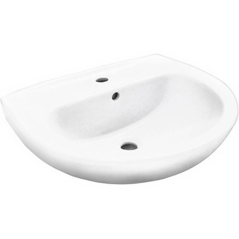 Lavabo sospeso &quot;Felce&quot; in ceramica, largo 60 cm.