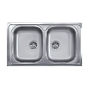 Lavello da incasso 86x50 2 vasche SAXT322A EFFEZ