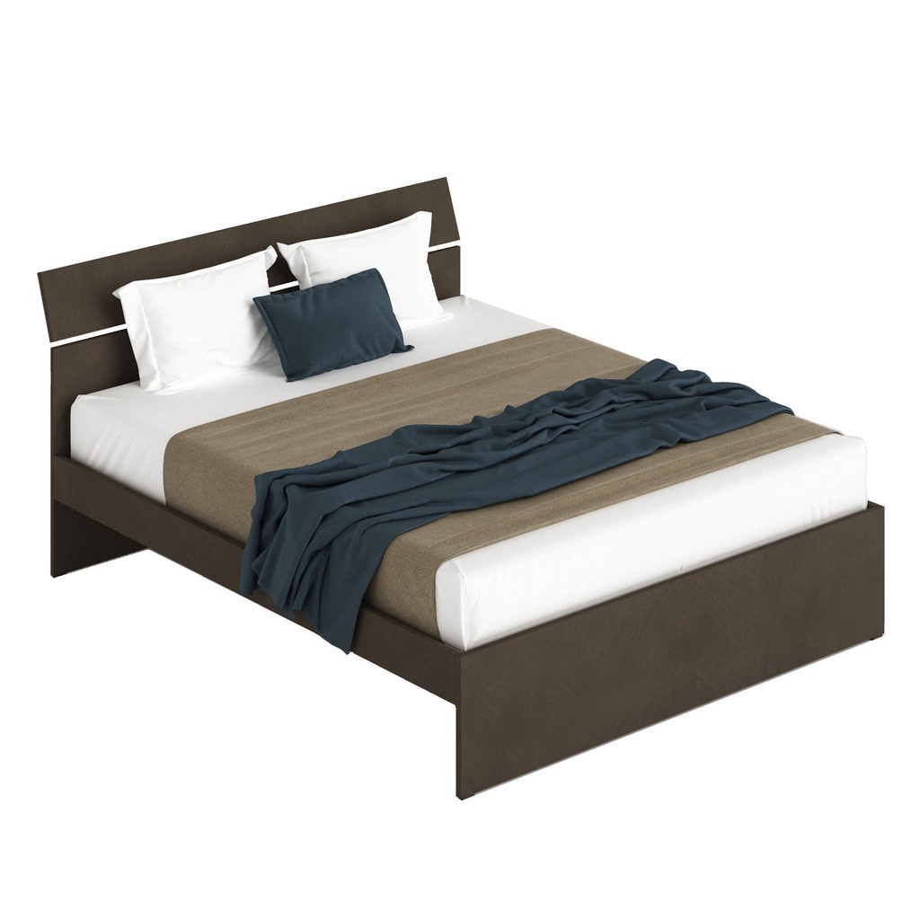 Letto una piazza e mezzo Fango frassinato per camera cm 200x131xh98