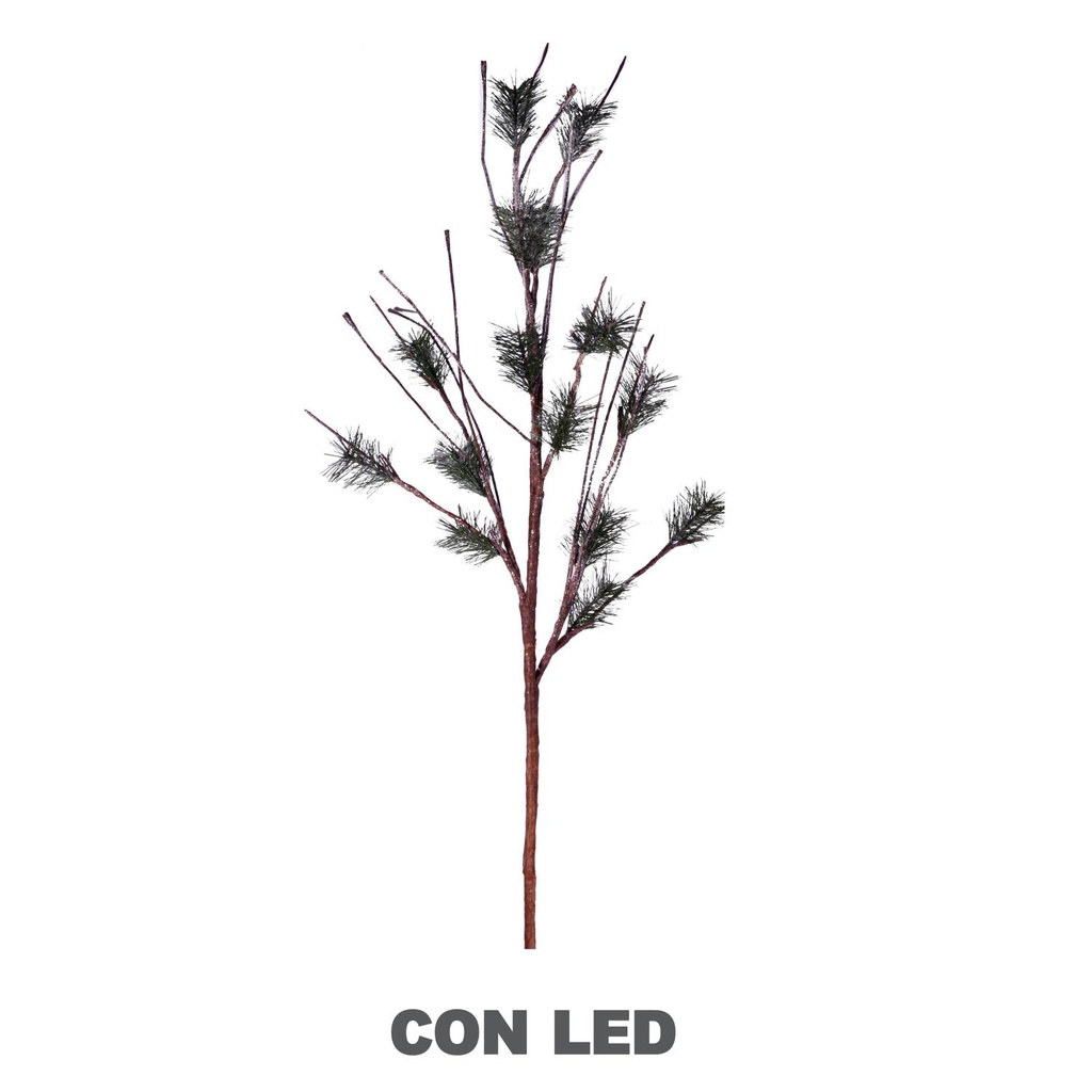 Luce rami marrone 48 led luce bianco caldo cm40x40h100 alimentazione fissa