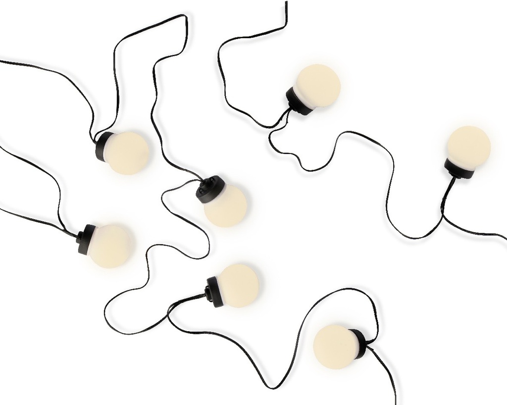 Luci Di Natale 20 Led Bianco Caldo 950Cm Filo Nero 