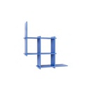 Mensola libreria fantastic da parete 6 ripiani blu 21x70 cm