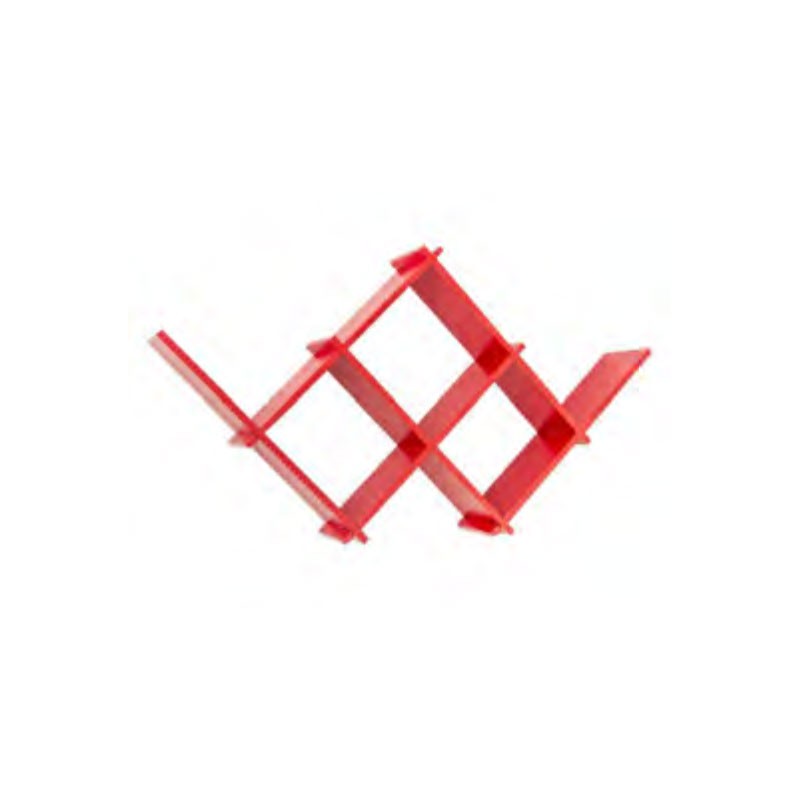 Mensola libreria fantastic da parete 6 ripiani rosso 21x70 cm