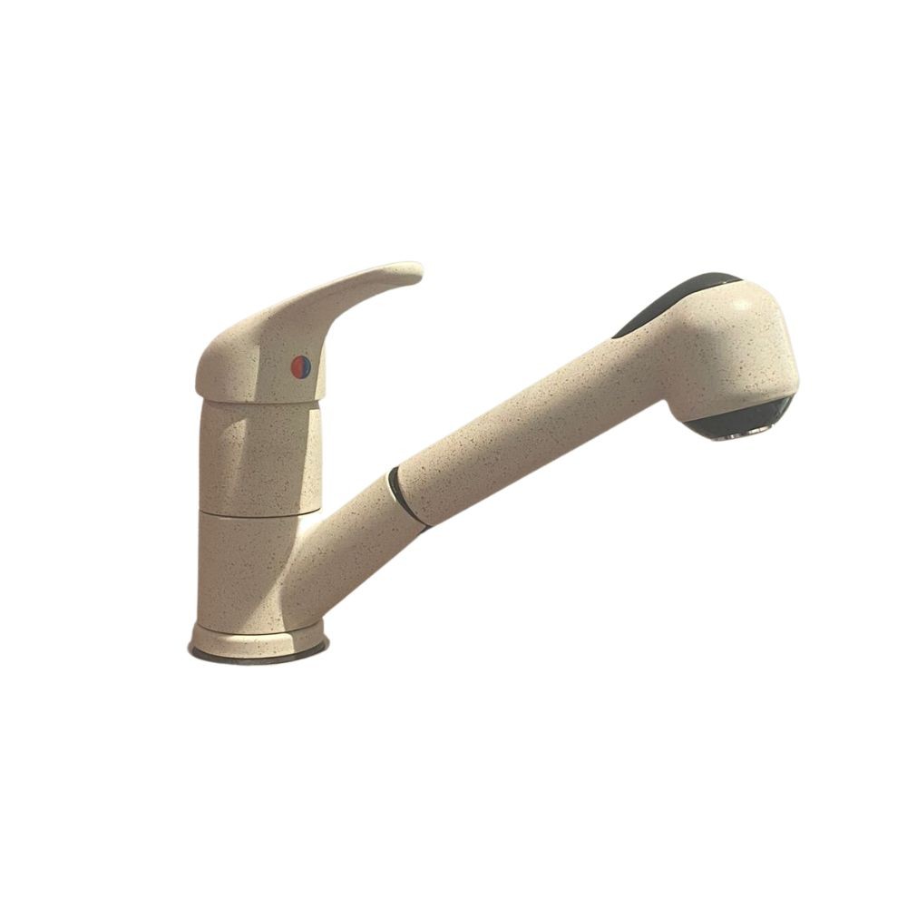 Miscelatore da cucina con doccetta estraibile in granito beige Paini Mixo