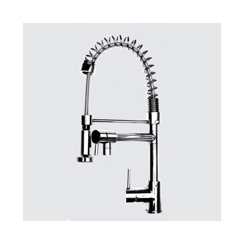 Miscelatore da cucina con doccetta finitura cromo h.58x19 cm