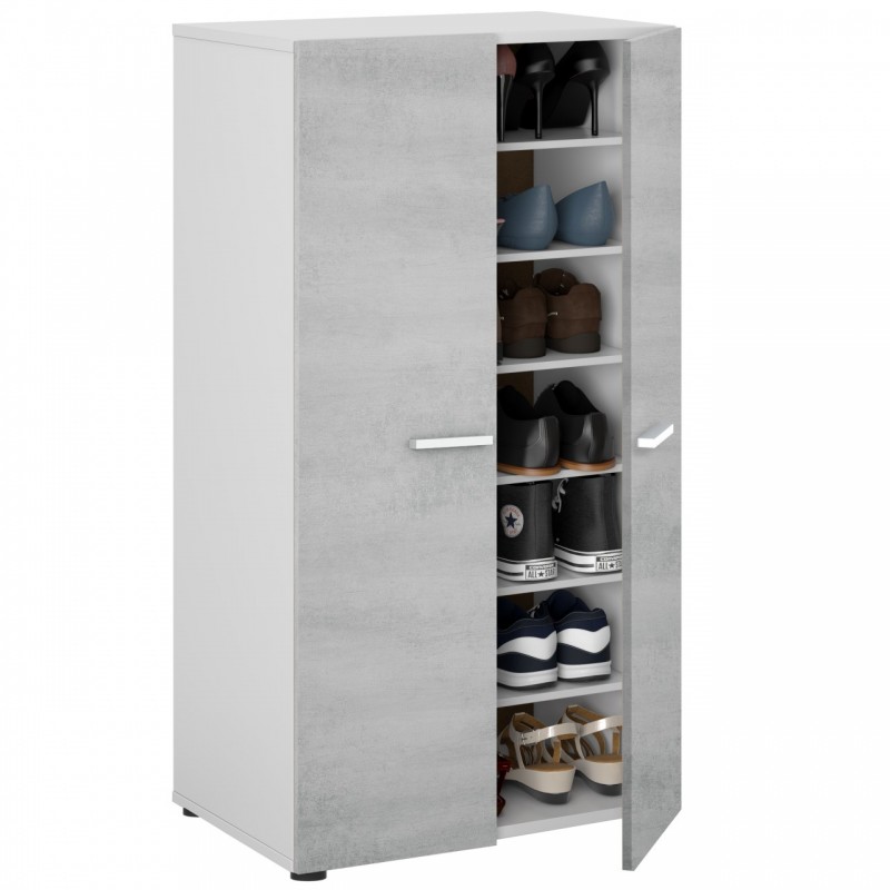 Mobile Scarpiera salvaspazio sei ripiani cm 55 x 36 x 104 h cemento