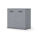 Mobile multiuso in legno nobilitato per interno grigio cemento cm 90xh80x45