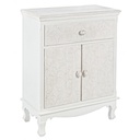 Mobiletto in MDF due ante un cassetto Bianco CLORINE 60x30x h78 cm