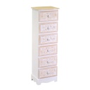 Mobiletto legno andorra 6 cassetti cm 29x23h95