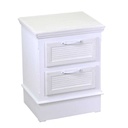Mobiletto legno liverpool 2 cassetti bianco cm 37x30h49