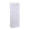 Mobiletto legno liverpool 5 cassetti bianco cm 29x23h81