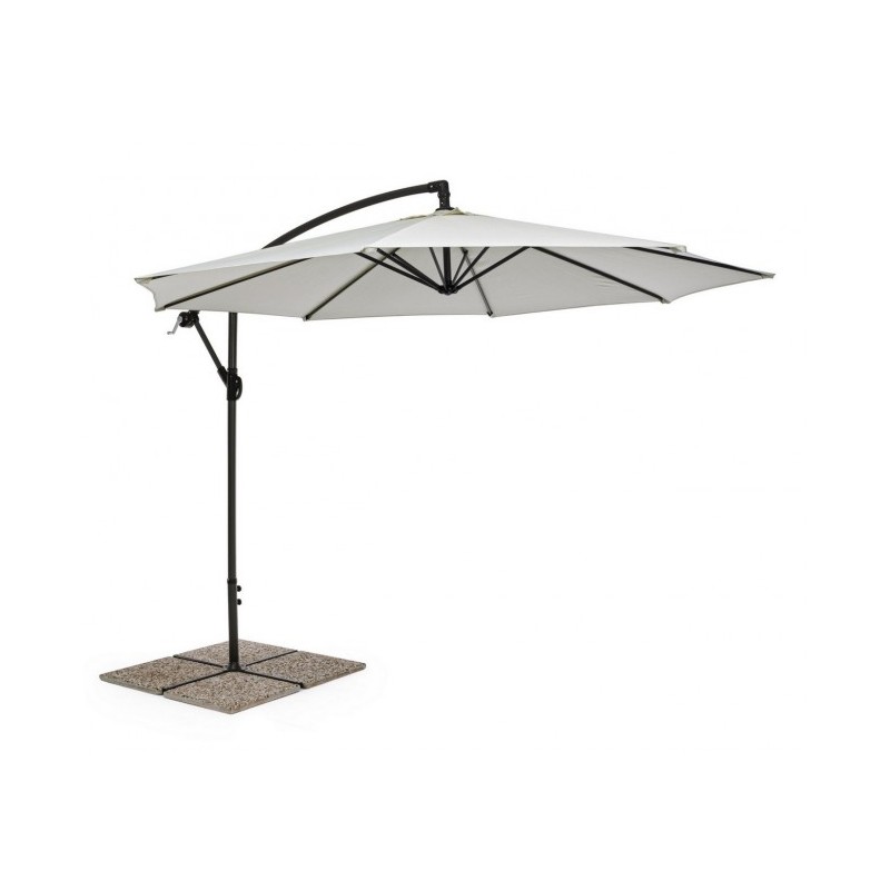 Ombrellone da giardino con braccio a 360°Texas cm 300x h260 Antracite-Natural