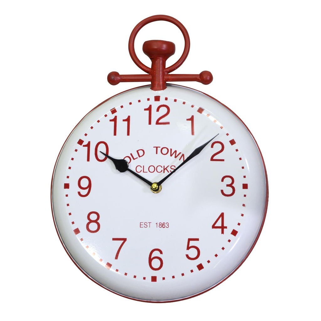 Orologio metallo bianco tondo cm27x4x35,5