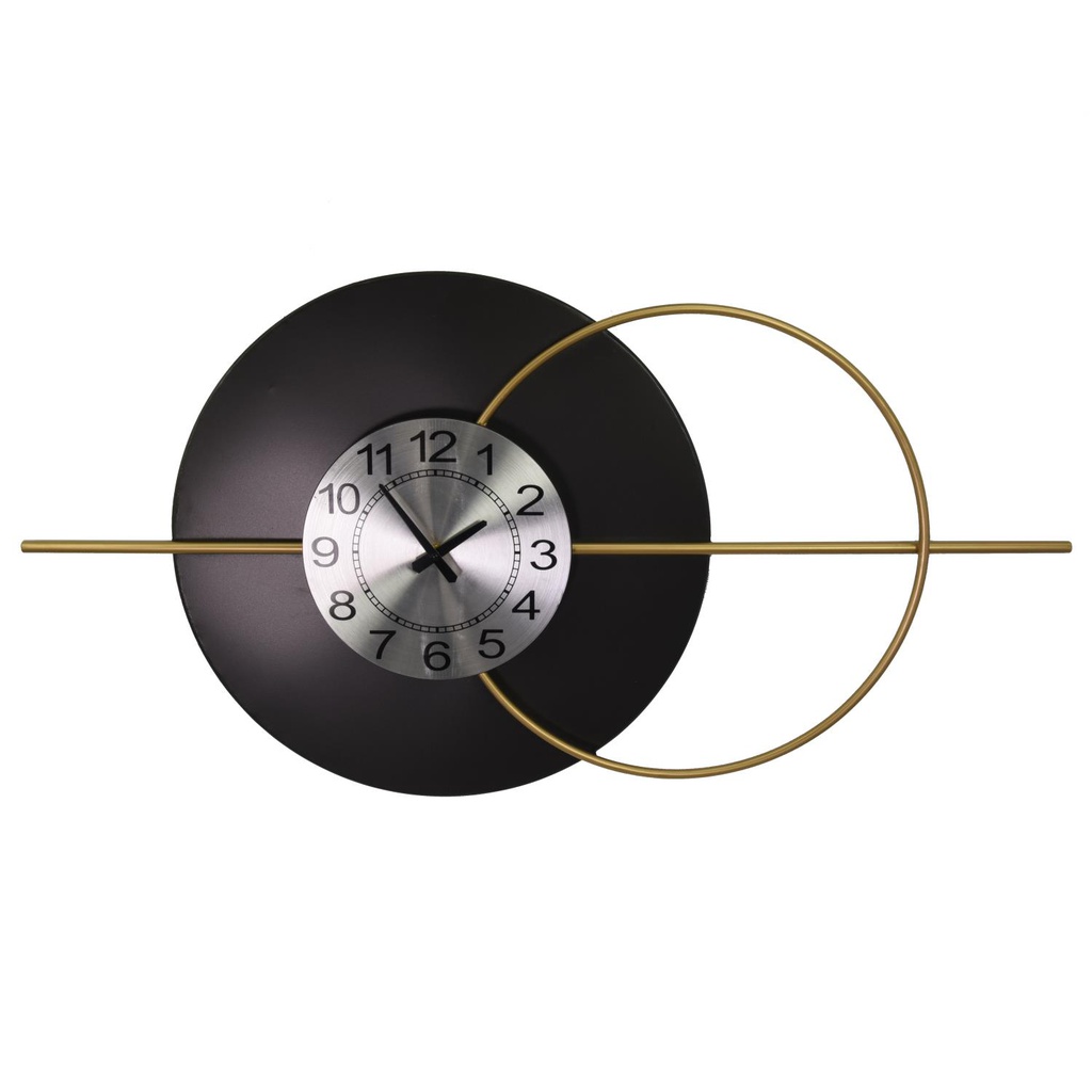Orologio metallo nero oro cm 86