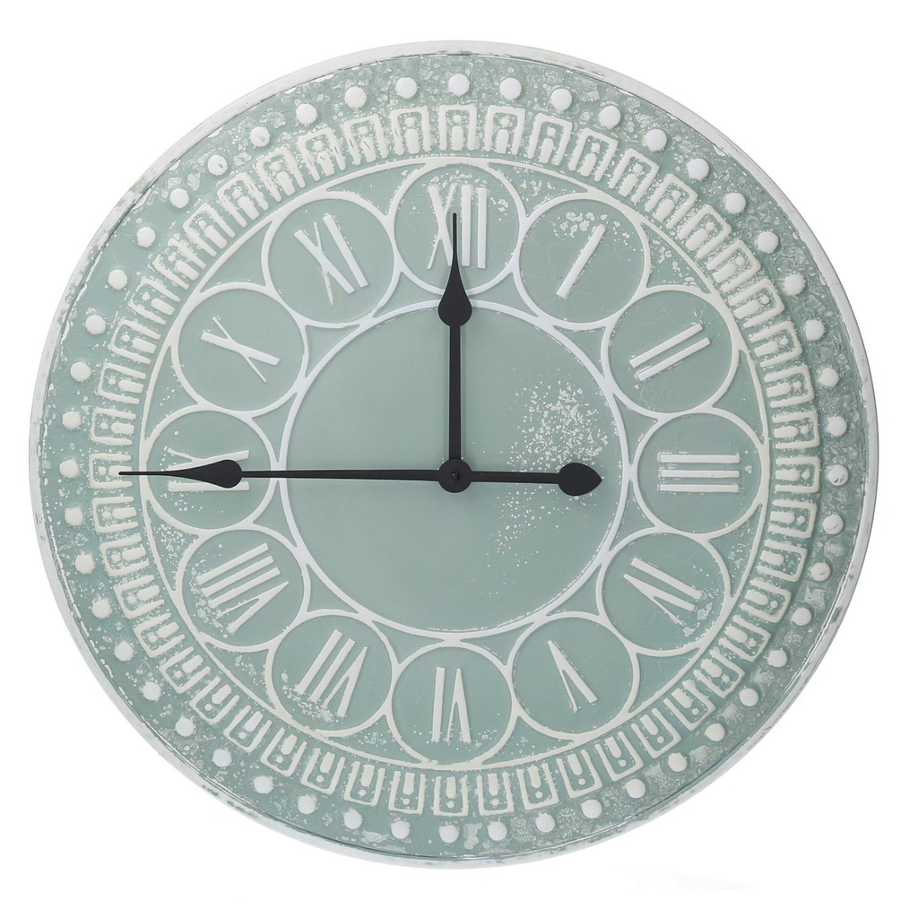 Orologio metallo verde cmø59x3