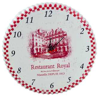 Orologio restaurant royal kb-6783 Ø cm.33 x 4