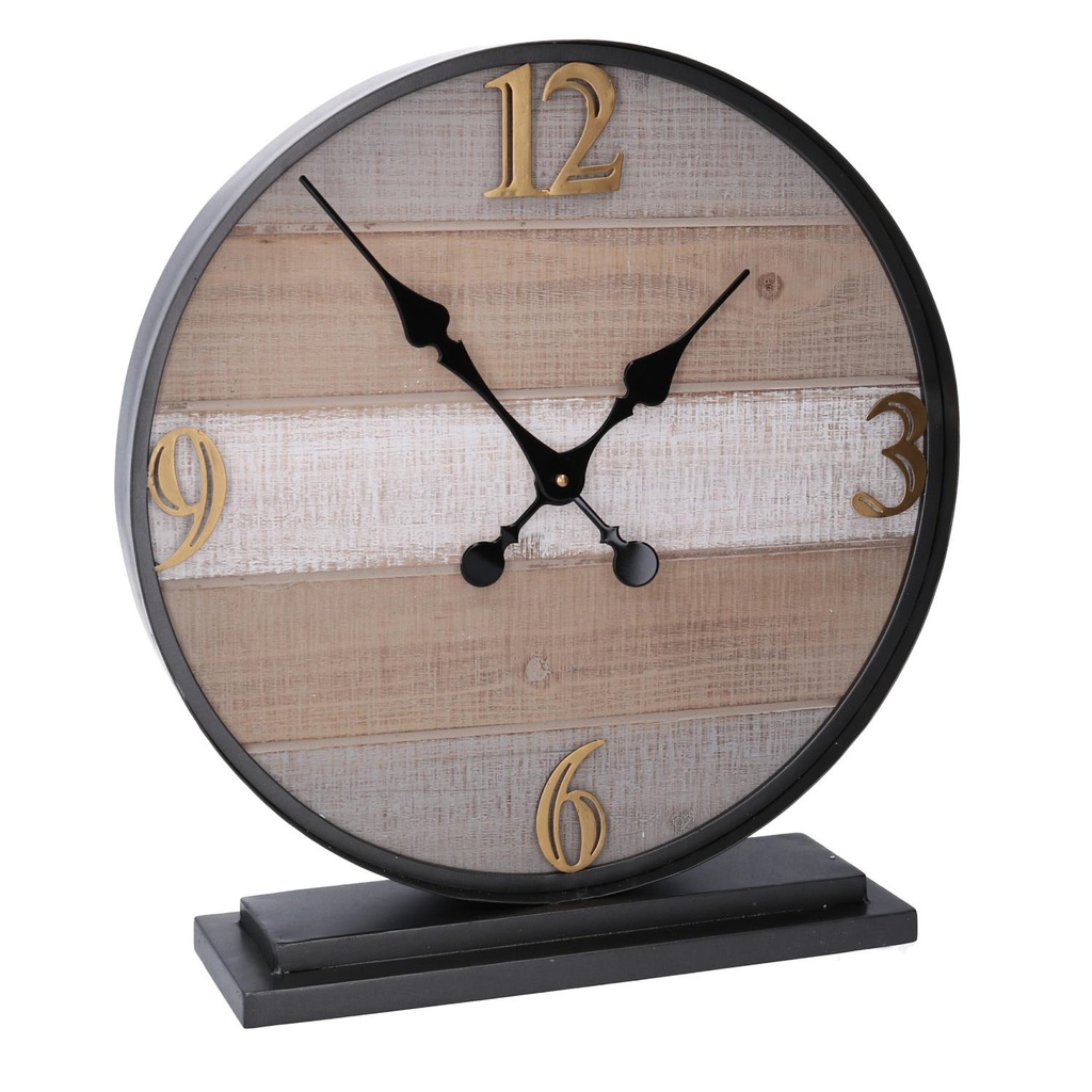 Orologio tavolo legno metallo cm 43