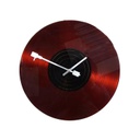 Orologio vetro disco rosso tondo cm ø38h4