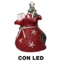 Pacco regalo resina led rosso cm27x22h40