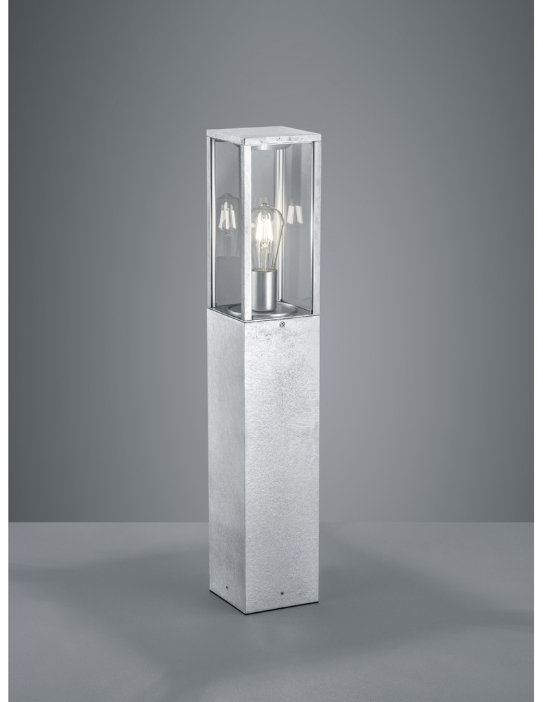 Palo Squadrato per Esterno Garonne Zincato H80 cm Trio Lighting