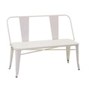 Panchina ferro bristol bianco con schienale cm51x111h82,5