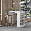 Penisola da cucina tavolo alto Swallow bianco con piano antracite EFFEZ