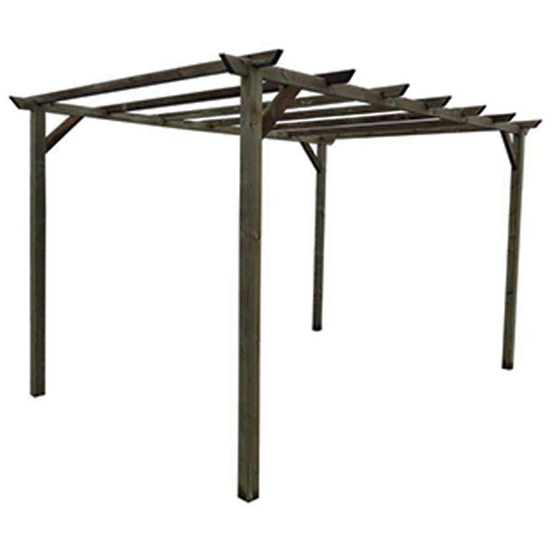 Pergola libera in Pino impergnato 300x300xH400 cm  