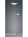 Piantana Con Spot da Lettura Gerry Nichel Vetro Bianco Ø34 cm Trio Lighting