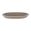 Piatto otello tortora crema ovale cm36x25,5h4,5