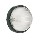 Plaf.Grande E27  linea industriale tonda  nero