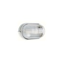Plaf.Grande E27 linea industriale ovale bianco