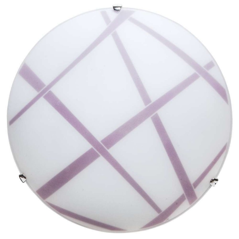 Plafoniera cucina vetro bianco viola Diametro cm 40