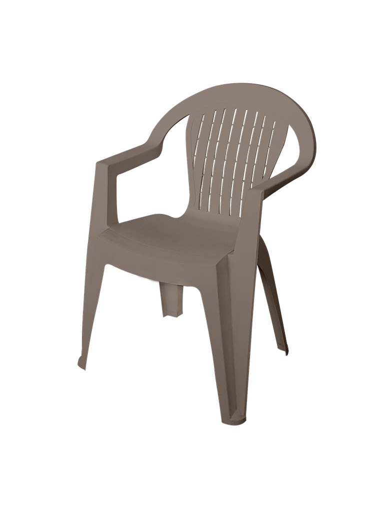 Poltrona sedia in plastica per giardino Violetta Taupe Dimaplast