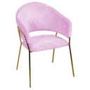 Poltrona velluto rotterdam rosa cm 61x61h82