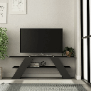 Porta TV aperto Farfalla 120 2 ripiani antracite EFFEZ