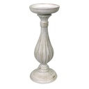 Portacandele candelabro legno bianco cmø11h28