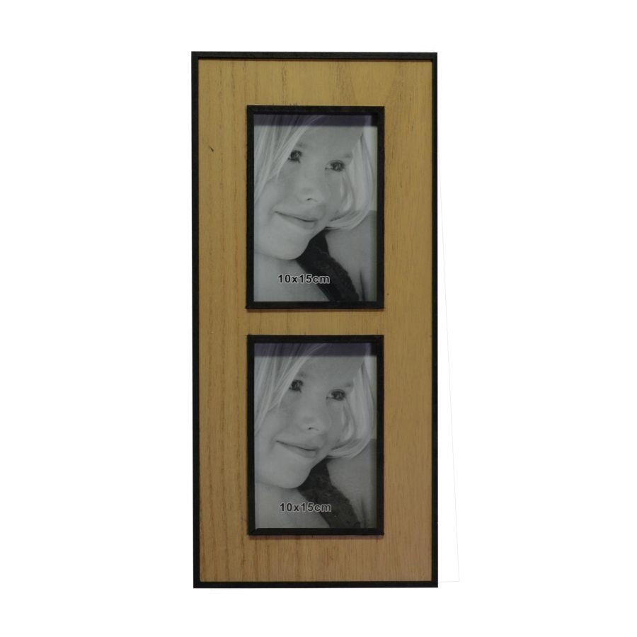 Portafoto muro legno budapest multiplo 2p rettangolare cm40,5x18,5x1,5
