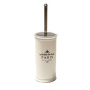 Portascopino ceramica paris bianco tondo cmø11