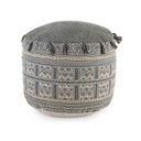 Pouf in cotone stile etnico TILAK Snorkel diametro 50x h35 cm