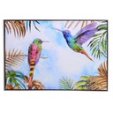 Quadro dipinto colibri cm 92x62x4