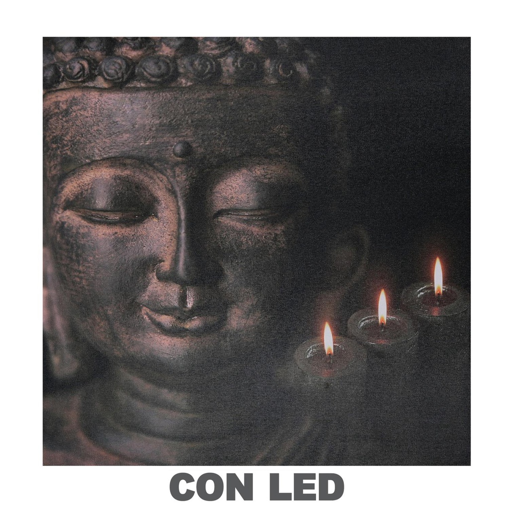 Quadro led buddha cm 40x2